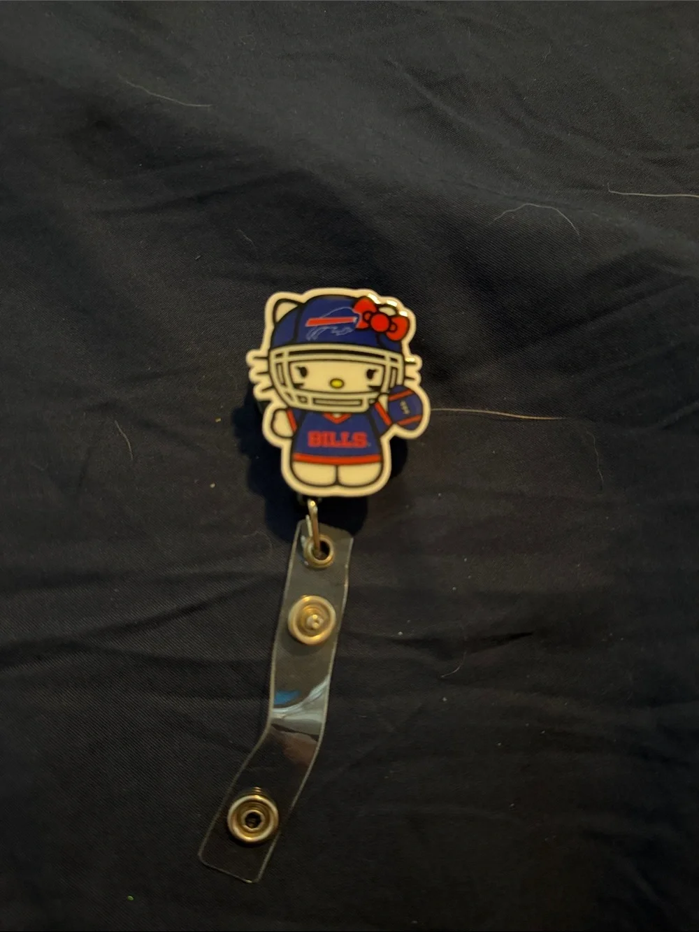 Hello Kitty x Buffalo Bills Badge Reel - Blue & Red